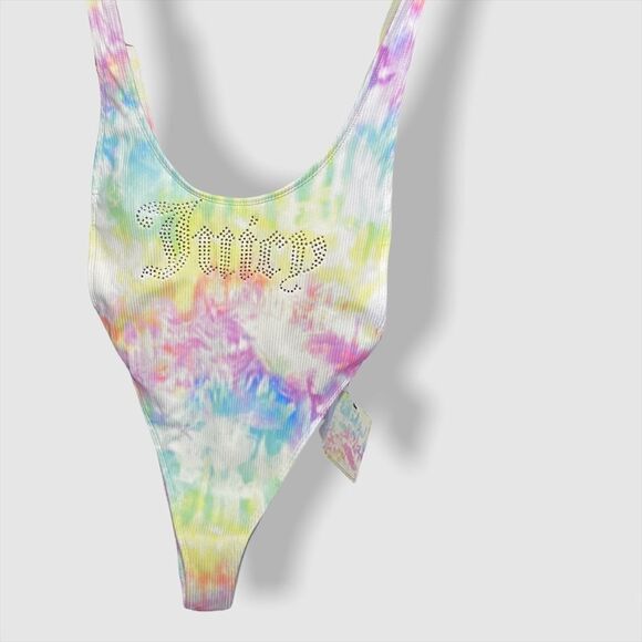 Juicy Couture X Forever 21 Swimwear One Piece Ribbed Bathing Suit - Picture 2 of 8